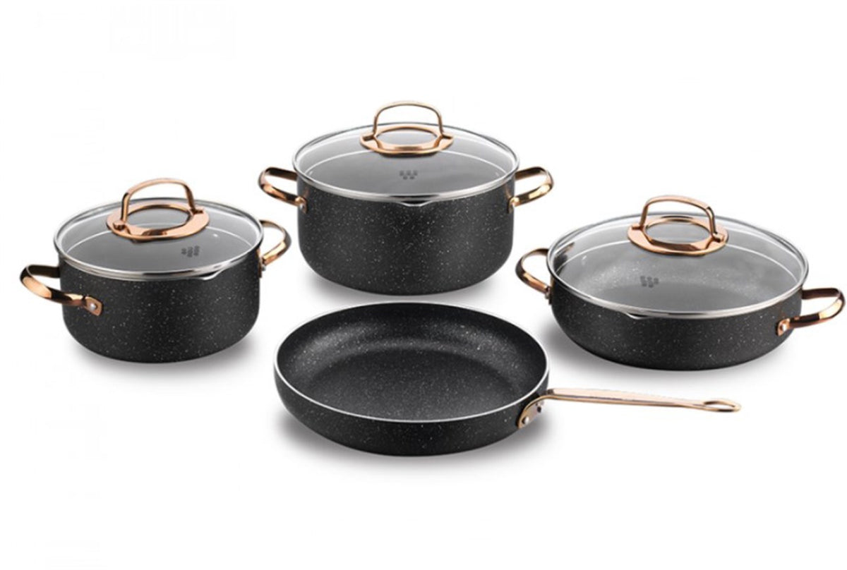 Korkmaz Mia Granite 7 Piece Cookware Set - A1146 – Kitchen Mart