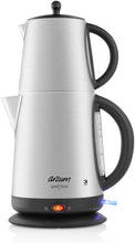 Load image into Gallery viewer, Arzum Eco Turkish Tea Maker, Stainless Steel, 2200 W, 1.7 liters
