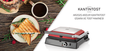 Load image into Gallery viewer, Arzum Kantintost Toaster Contact Grill, Toast and Sandwich Machine AR2025, Red, 2000W
